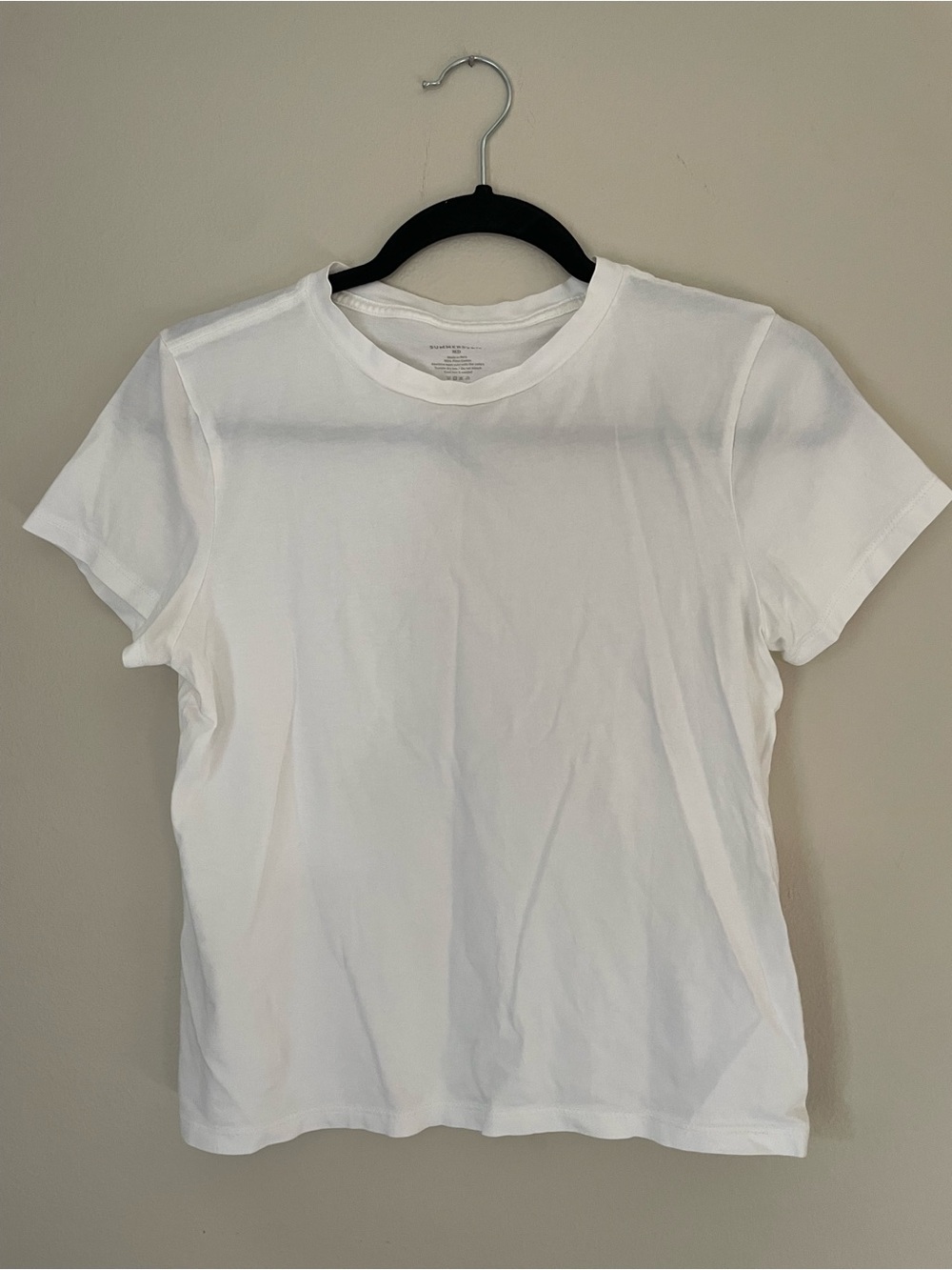 summersalt White Short Sleeve Crewneck Tee 100% cotton size M